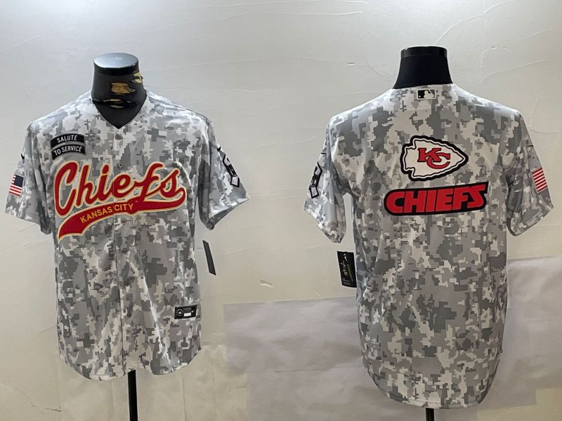 Men Kansas City Chiefs Blank Nike Arctic Camo 2024 Salute to Service Limited NFL Jersey style 3->houston texans->NFL Jersey